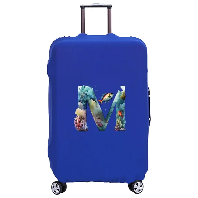 Luggage Cover Washable Case Cover Protective Case Scratch Proof Case Cover Suitable for Fish Letter Print Pattern Fits 18-32inch 8fish letter M S