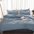 thumbnail image 5 of Linens 100% French Linen Pillowcases with Embroidery - Pack of 2 - Washed Solid Color Natural Flax Soft Breathable -,blue,blue,48x74cm，G37471, 5 of 5