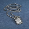 thumbnail image 2 of TEAMER Skeleton Tarot Card Necklace Stainless Steel Amulet Marigold Tarot Card Major Arcana Necklaces for Women Men, 2 of 4