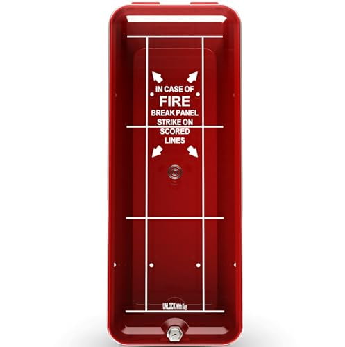 ISOP Plastic Fire Extinguisher Cabinet Large for 5 kg or 10 lb - Fire Extinguisher Indoor | Outdoor Cabinet - Wall Mounted Fire Extinguisher Box - Fire Extinguisher Mounting
