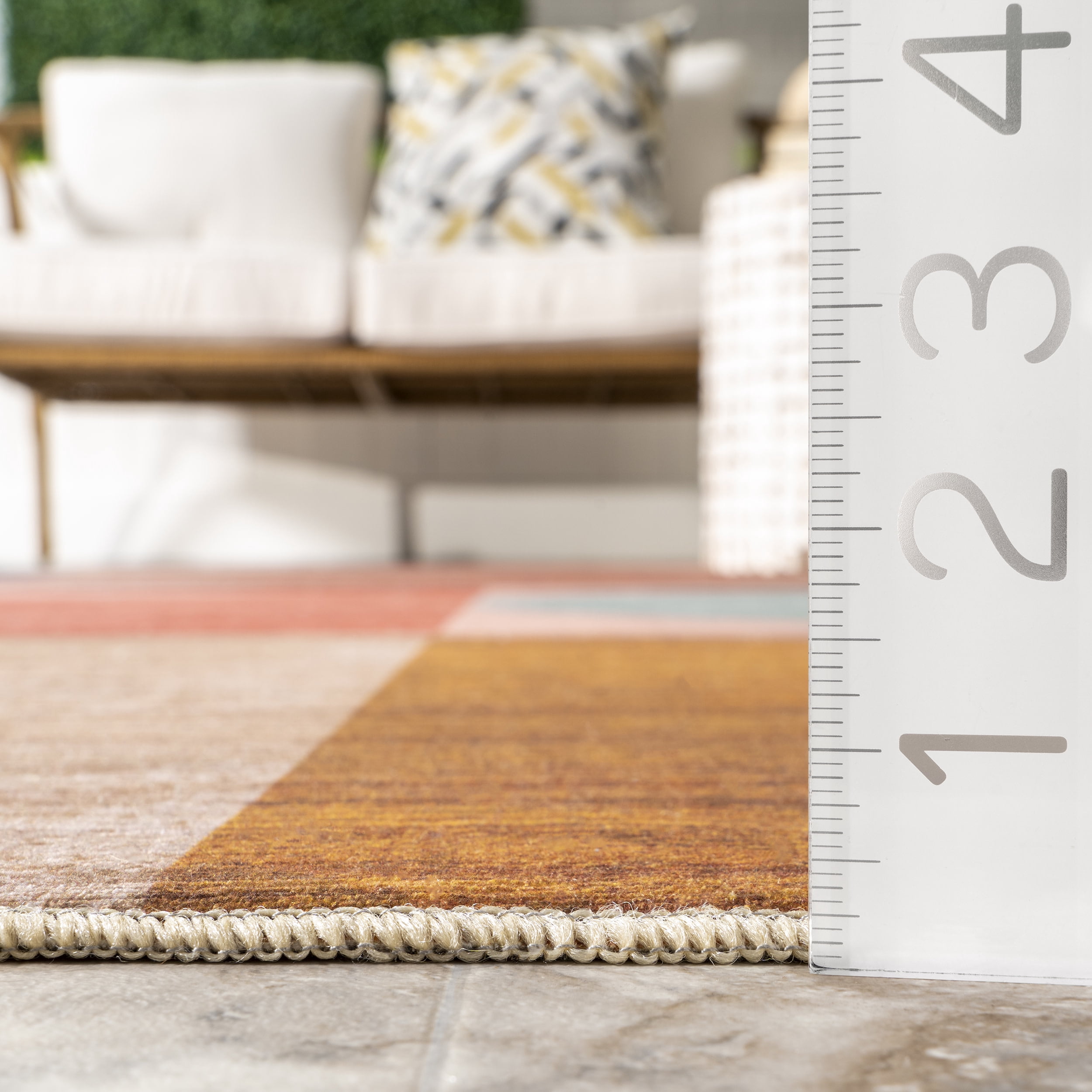 nuLOOM Lori Contemporary Machine Washable Indoor/Outdoor Area Rug, 5' x 8', Multicolor