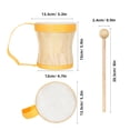 thumbnail image 2 of FESTFENDS Wood Instrument Kids Percussion Instruments Orange Sheep Hide Skin 1 Set, 2 of 8