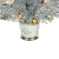 thumbnail image 5 of Northlight 3' Pre-Lit Silver Fiber Optic Artificial Christmas Tree, Warm White Lights, 5 of 5
