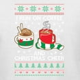 thumbnail image 6 of Wild Bobby, I Run on Coffee and Christmas Cheer Ugly Christmas Sweater Unisex Graphic Hoodie Sweatshirt, White, X-Large, 6 of 6