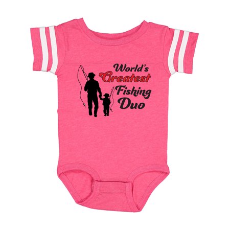 

Inktastic World s Greatest Fishing Duo Gift Baby Boy or Baby Girl Bodysuit