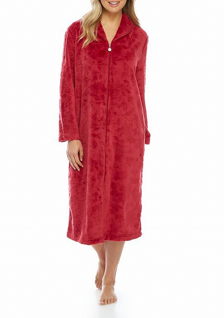 Karen Neuburger Womens Medium Petite Zip Front Robes PM