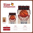 thumbnail image 3 of Rocae Basketball Shot Print Christmas Drawstring Linen Gift Bag with Drawstrings Treat Bag Goody Present Bags for Christmas Party Favor, 3 of 8