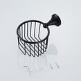 thumbnail image 3 of Latón En Soporte De Papel Higiénico Alambre Colgador De Tejido Canasta - Brillante Negro, 3 of 9