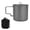 420ml, variant on Yihuala Light Weight Metal Cup Camping Picnics Water Mug Tableware with Folding Handle Travel Cooking Equipment Enduring