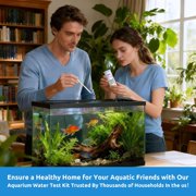 SEAOURA 7-in-1 Aquarium Test Kit - 65 Strips for Fish Tanks & Ponds, Tests pH, Nitrate, Nitrite, Chlorine, Hardness, Alkalinity, Carbonate - Accurate & Fast Water Testing Strips
