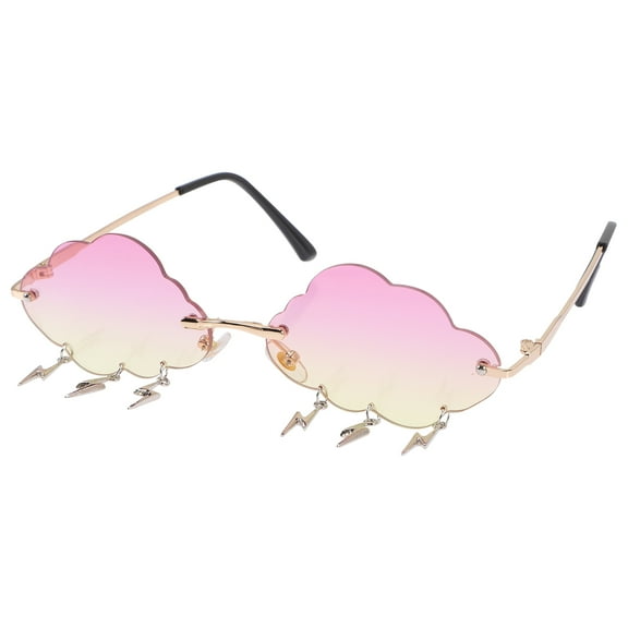 Rimless Sunglasses Cloud Irregular Stage Performance Miss
