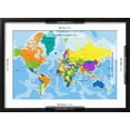 thumbnail image 5 of Art.com Colorful World Political Map with Clearly Labeled, Separated Layers. Vector Illustration. Art Print by Bardocz Peter, Black Frame Wall Art, 23" x 17", 5 of 5