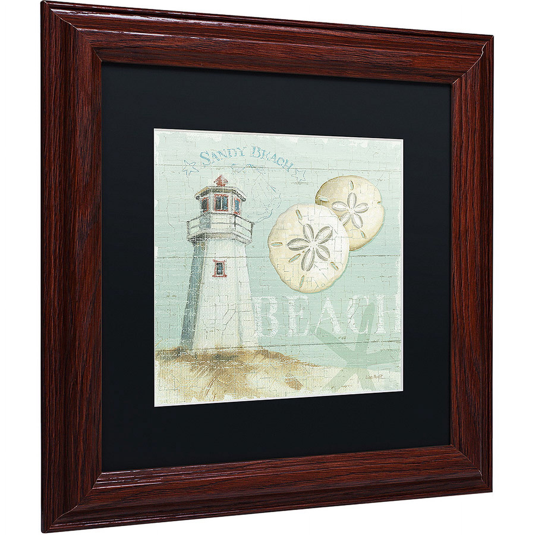 Trademark Fine Art "Beach House I" Canvas Art by Lisa Audit, Black Matte, Wood Frame