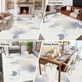 thumbnail image 6 of Maps Of The World 8x10 Area Rug for Living Room Sectional Sofa, Blue Ombre Retro Earth Tourism Map Beige Washable Non Slip Large Rectangle Area Rug, 6 of 9