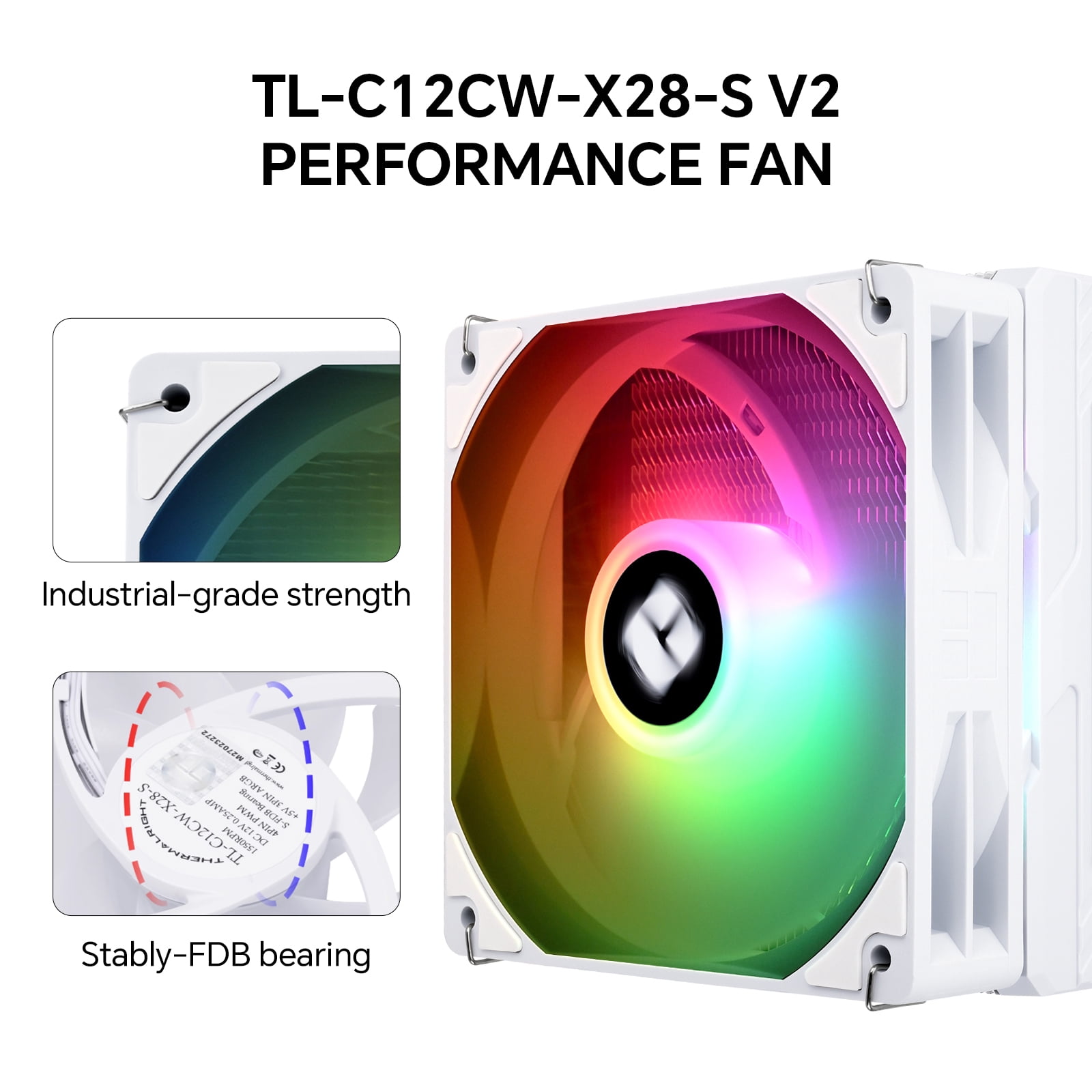 Peerless Assassin 120 Digital White ARGB CPU Air Cooler, Top Cover Digital Temperature Screen,6 Heatpipes | 1850RPM PWM Fans, for AM4/AM5,Intel LGA115X/1200/1700/1851