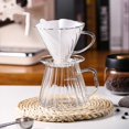 thumbnail image 2 of JOSWAY Hand Brew Coffee Pot Filter Cup High Borosilicate Glass Filter Cup Brew Coffee Filter Sharing Pot, 2 of 5