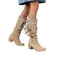 thumbnail image 3 of Women's -High Boots Ladies Fashion Tassel Rhinestone Pointed Toe High Heel Boots for Stylish, 3 of 9