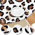 thumbnail image 4 of White Leopard Print with Footballs Pattern Round Fitted Tablecloth with Elastic Edge,Dining Table Cover Waterproof,Outdoor Round Tablecloth for Camping,Dining,Indoor and Outdoor, 4 of 7