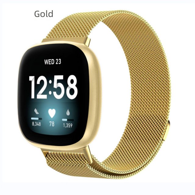 Adecuado para Fitbit Versa4 Smart Watch versa3 sense2 Correa magnética de acero inoxidable