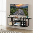 thumbnail image 4 of Floating TV Stand with Power Outlet, 47 Inch Wall Mounted Entertainment Center with 3-Tier Shelves & USB Charging, Modern Media Console for Living Room, Black, 4 of 7
