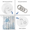 thumbnail image 3 of Blue Turtle Coastal Shower Curtain Set - Long 72" x 84" Washable Bathtub Curtain with 12 Hooks, Coral Summer Beach Nautical Ocean Blue Waterproof Fabric Shower Curtains for Bathroom/Bathtub Décor, 3 of 6