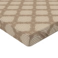 thumbnail image 4 of Ambesonne Geometric Fitted Sheet, Simple Grid Stripes Print, Twin XL Size, Warm Taupe Champagne, 4 of 5