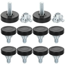 KALLORY 12Pcs Table Levelers Legs Adjustable Furniture Leveling Feet Screw on Furniture Levelers Feet