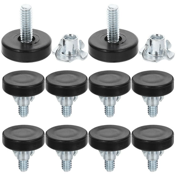 KALLORY 12Pcs Table Levelers Legs Adjustable Furniture Leveling Feet Screw on Furniture Levelers Feet