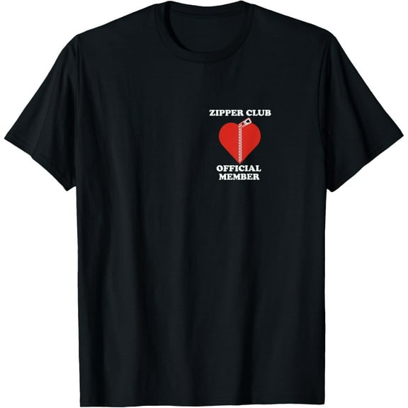 Exquisite and comfortable-Zipper Club Official Member Open Heart Surgery T-Shirt