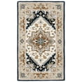 thumbnail image 2 of Safavieh Heritage York Oriental Wool Area Rug, Beige/Navy, 2' x 3', 2 of 11