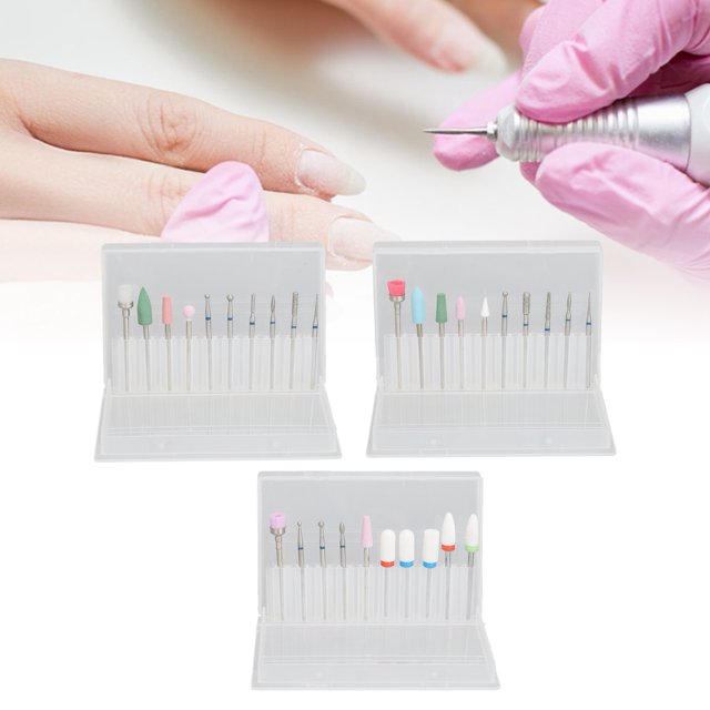 Juego de Brocas para uñas ANGGREK 30 piezas cerámica Acero de tungsteno