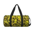 thumbnail image 2 of Easygdp Yellow Butterflies Travel Bag, Camping, Weekend, Carry On Overnight Duffel Bag with Shoulder Strap, 2 of 8