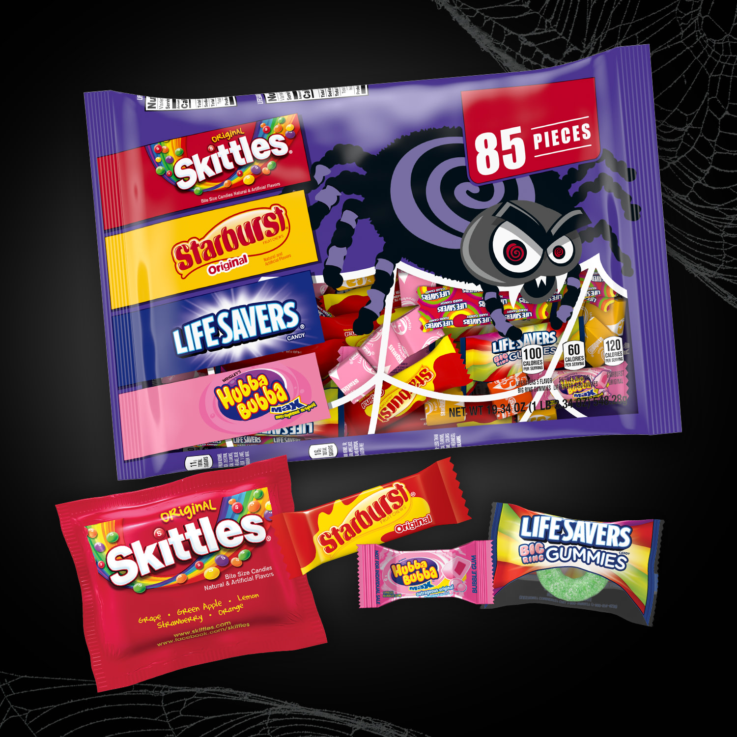 Skittles, Starburst & More Assorted Bulk Halloween Chewy Candy - 19.34oz/85ct - image 3 of 13