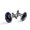 Color 2, variant on Men's Classic Stainless Steel, Space Alien Colors Floral Cufflinks Business Wedding Shirts, Black
