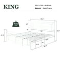 thumbnail image 5 of Amolife King Size Metal Platform Bed Frame with Vintage Cross Pattern Headboard&Footboard, White, 5 of 10