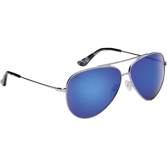 Flying Fisherman Crew Polarized Sunglasses - Silver/Smoke Blue Mirror
