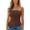 Coffee, variant on Summer Strapless Tops For Women Ruffled Asymmetrical Hem Tube Tops Ruched Bandeau Cami Tanks