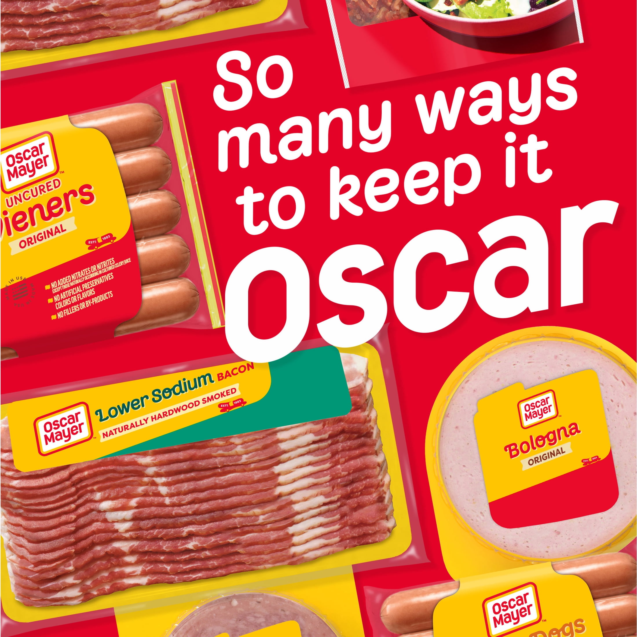 Oscar Mayer Naturally Hardwood Smoked Bacon 30% with Lower Sodium, 16 oz Pack, 17-19 slices