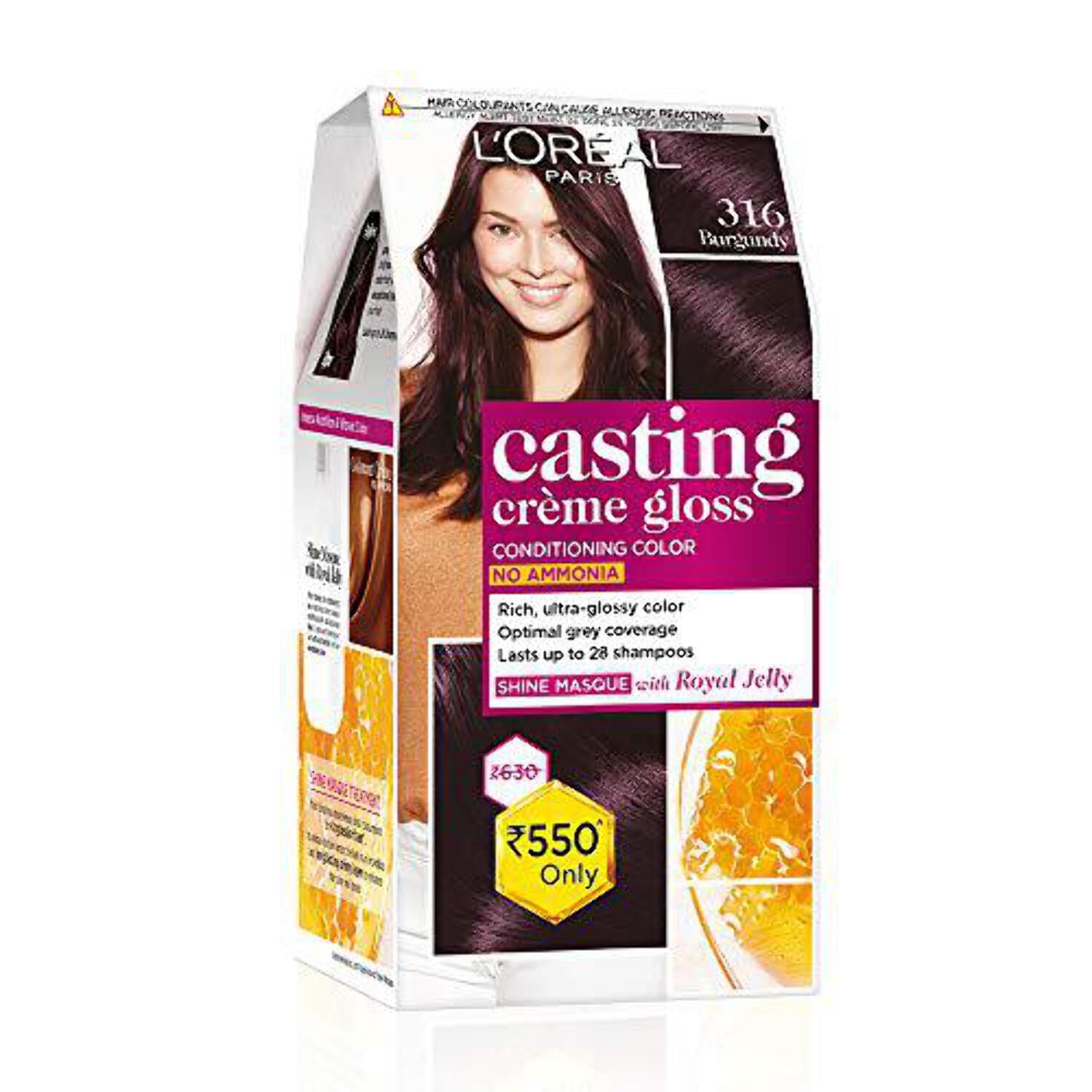 L'Oreal Paris Casting Crème Gloss Conditioning Hair Color, 87.5g + 72ml