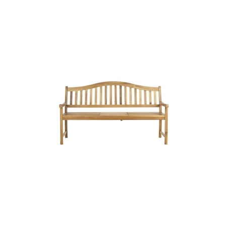 Acacia Wood Bench - 63" Outdoor Seating with Brass Accents & Oil Finish