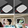 thumbnail image 2 of White Espejo interior del coche de 7,8 pulgadas con luz LED ajustable para Mirr montado en visera, 2 of 5