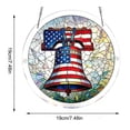 thumbnail image 3 of Patriotic Acrylic Suncatcher Stained Glass Style Window Hanging Ornament Independence Day Memorial Day Home Decor With Chain, 3 of 5