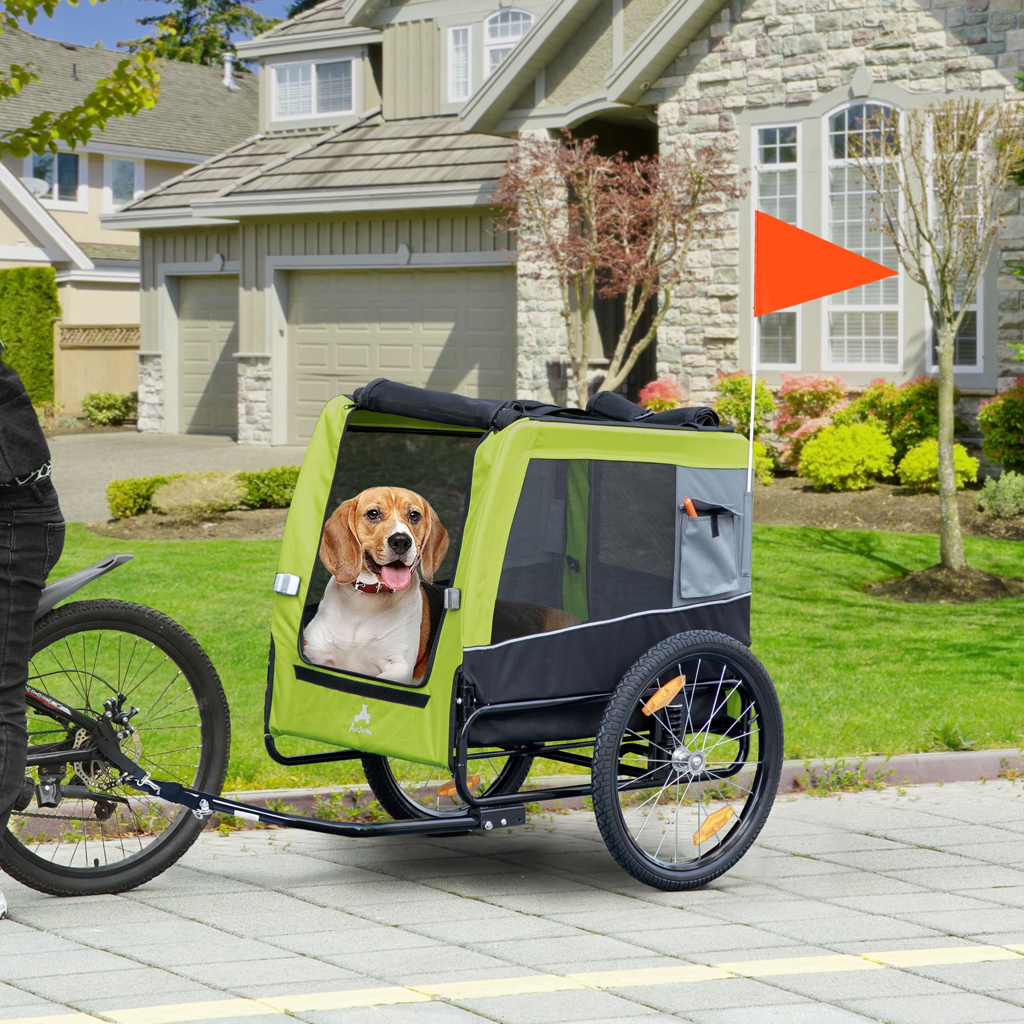 Aosom Pet Bike Trailer for Medium-Sized Dogs, Dog Bike Trailer