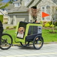 thumbnail image 2 of Aosom Dog Bike Trailer with Suspension Hitch Storage for Medium Dogs, Green, 2 of 10