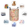 thumbnail image 4 of Balery Indian Paisley 1 Cesta de ropa redonda con asas, impermeable, independiente, para ropa, juguetes, dormitorio y familia-Small, 4 of 6