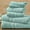 Solid Aqua, variant on Bibb Home 6 Piece Solid Egyptian Cotton Towel Set