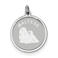thumbnail image 1 of Sterling Silver Rhodium-Plated Maltese Disc Charm (26 X 19) Made In United States qc2694, 1 of 2