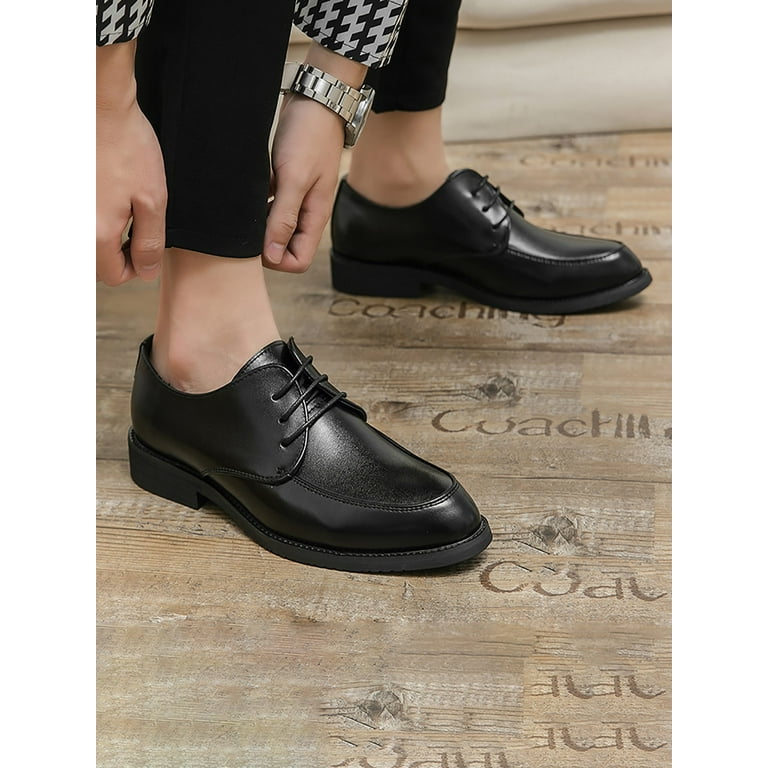Men Minimalist Lace up Front Oxford Shoes Walmart