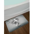 thumbnail image 2 of Tornado Bath Mat, Scary Thunder in a Whirlwind Sky Scenery Bad Weather Illustration, Plush Bathroom Decor Mat with Non Slip Backing, 29.5" X 17.5", Grey Pale Grey and White, by Ambesonne, 2 of 2