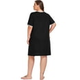 Cueply Women's Plus Size Nightgown Short Sleeve Sleepshirt Crewneck